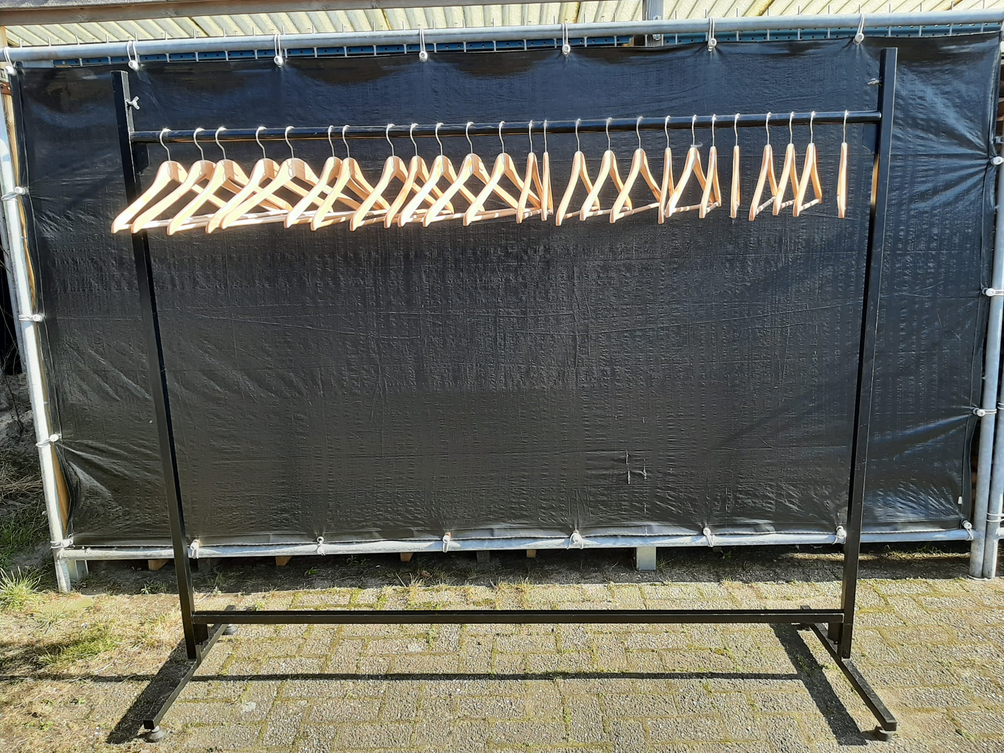 garderobe rek 200 cm met kledinghangers