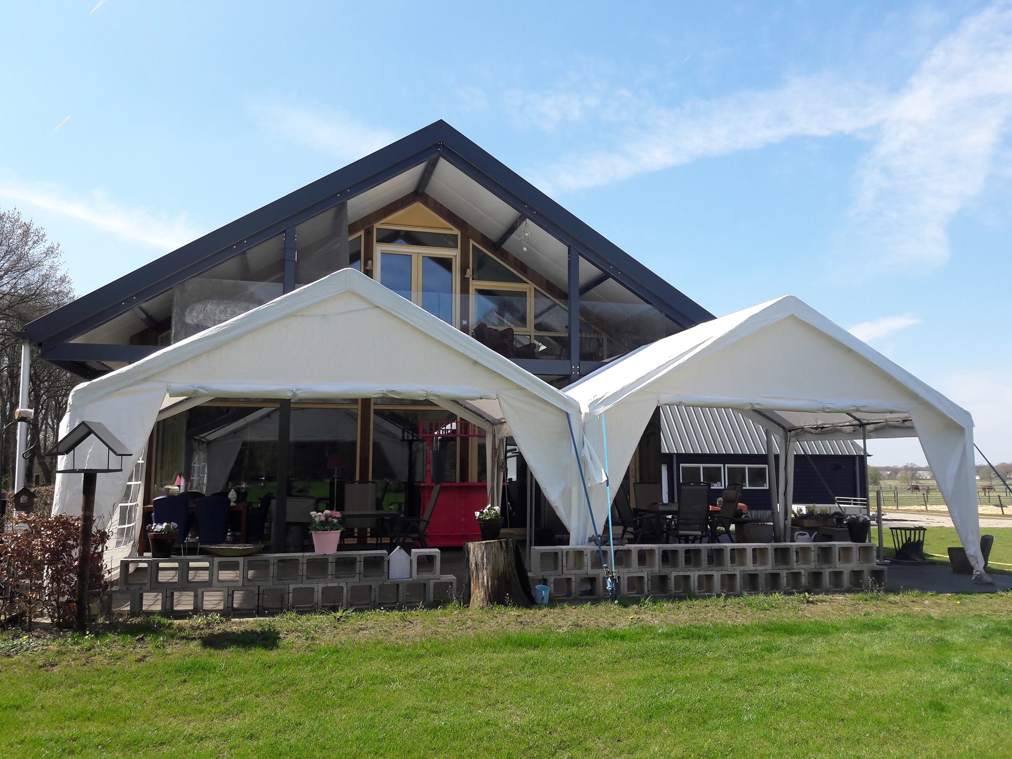 partytent 4x5 meter inclusief op en afbouw