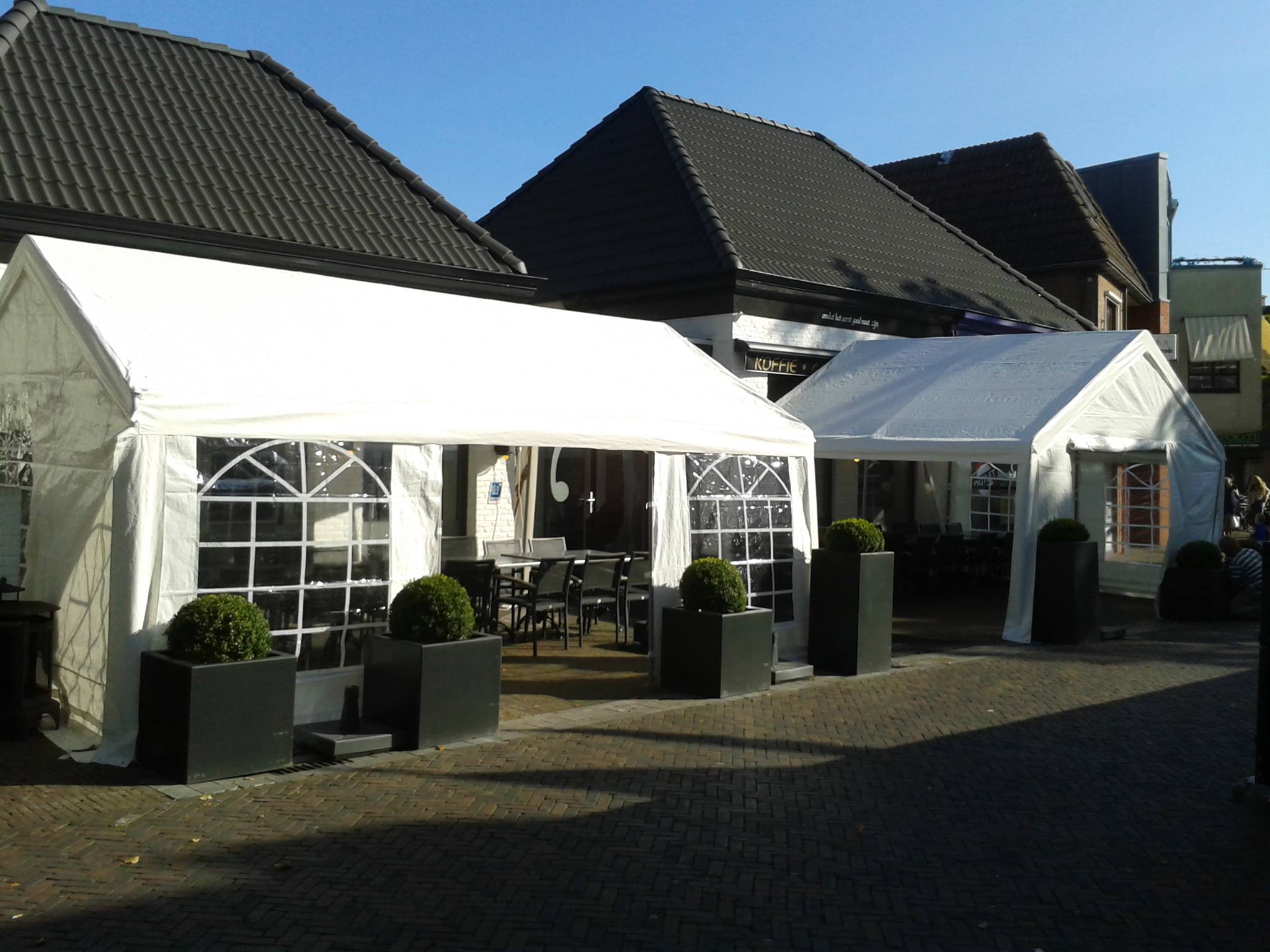 partytent 6x4 meter inclusief op en afbouw